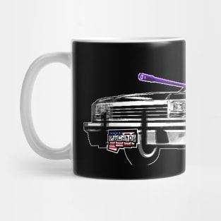 Highway Punchado Car Upgraded v. Blank Text Code Purple Mug